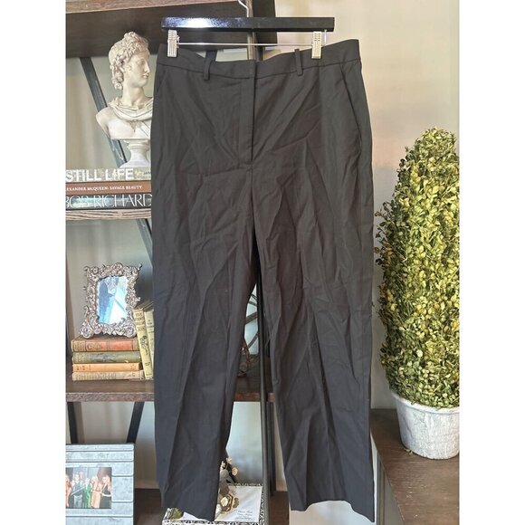 Theory High Waisted Straight Leg Pant Black Womens Size 12 - Picture 4 of 10